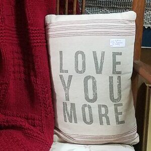 Linen Love You More Pillow Primitives by Kathy